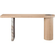 Croydon Console Table White Oak & Marble Modern Accent | Universal