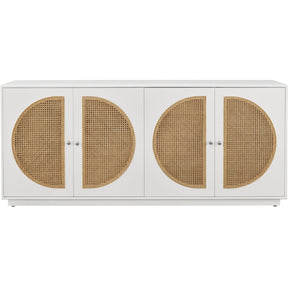 Nomad Credenza Glacier Finish with Cane Doors – Universal