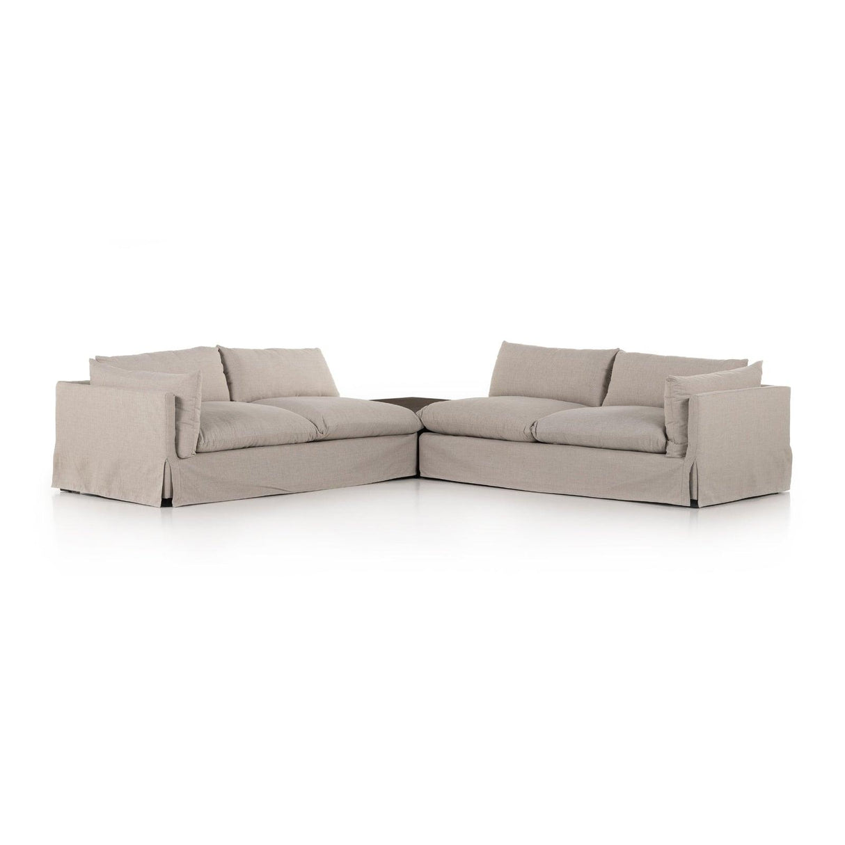 Four Hands Habitat 2Pc Sectional With Corner Table