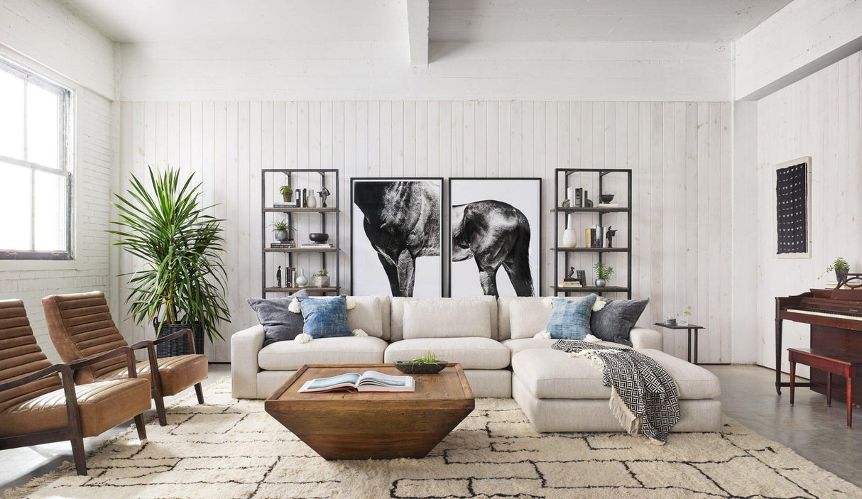 Four Hands Bloor 3 Pc Sectional With Ottoman