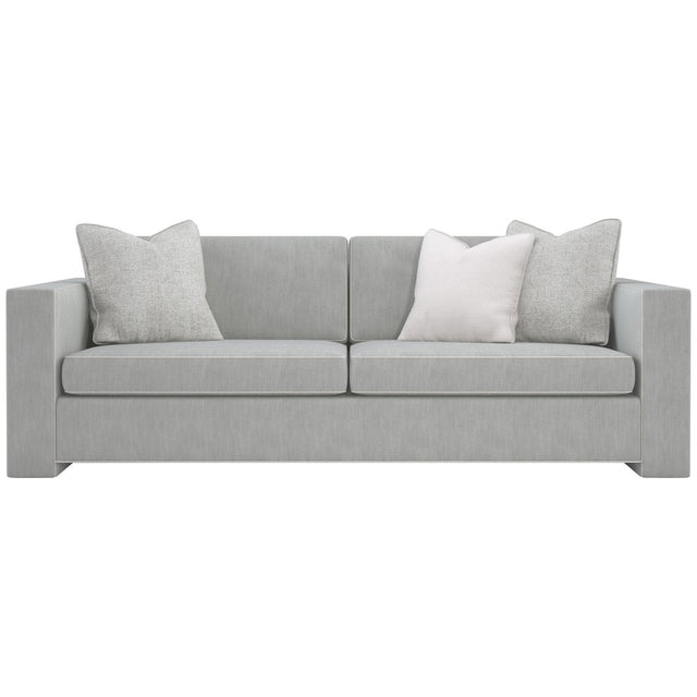 Caracole Upholstery Welt Played Sofa In Smokey Taupe