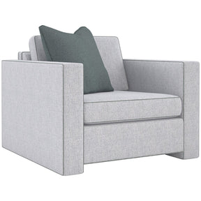 Upholstery Welt Played Chair In Brushed Tweed | Caracole
