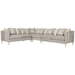 Fret Knot 4 Pc. Sectional Upholstery - Caracole