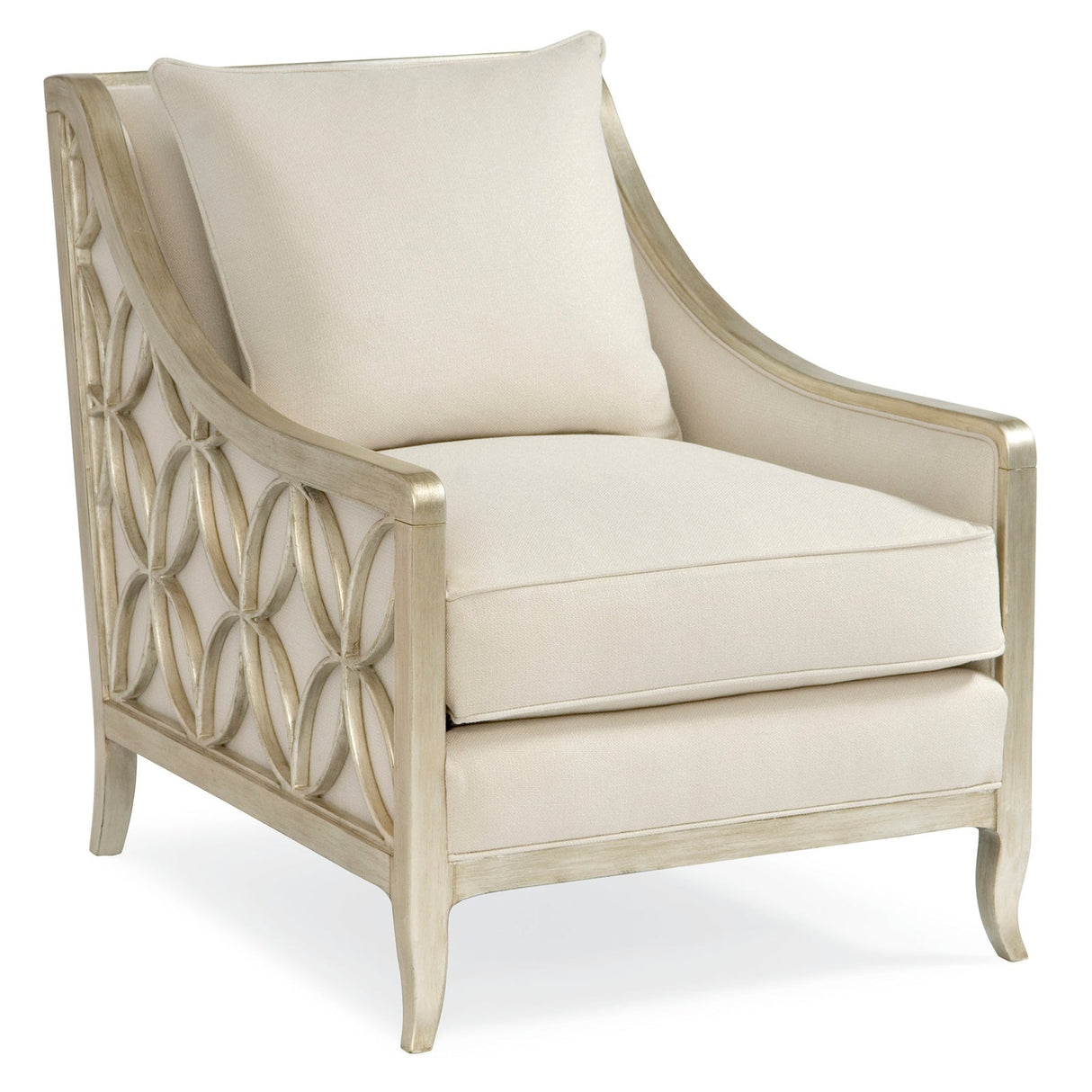 Caracole Upholstery Social Butterfly Silver Accent Chair - Home Elegance USA