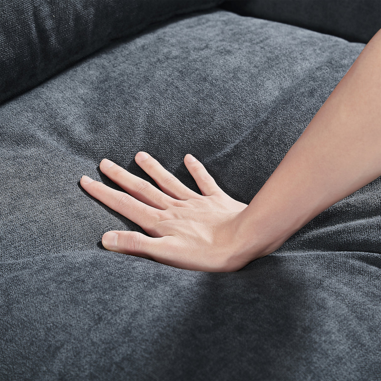 U_Style Modern Large L-Shape Feather Filled Sectional Sofa,  Convertible Sofa Couch with Reversible Chaise for Living Room - Home Elegance USA