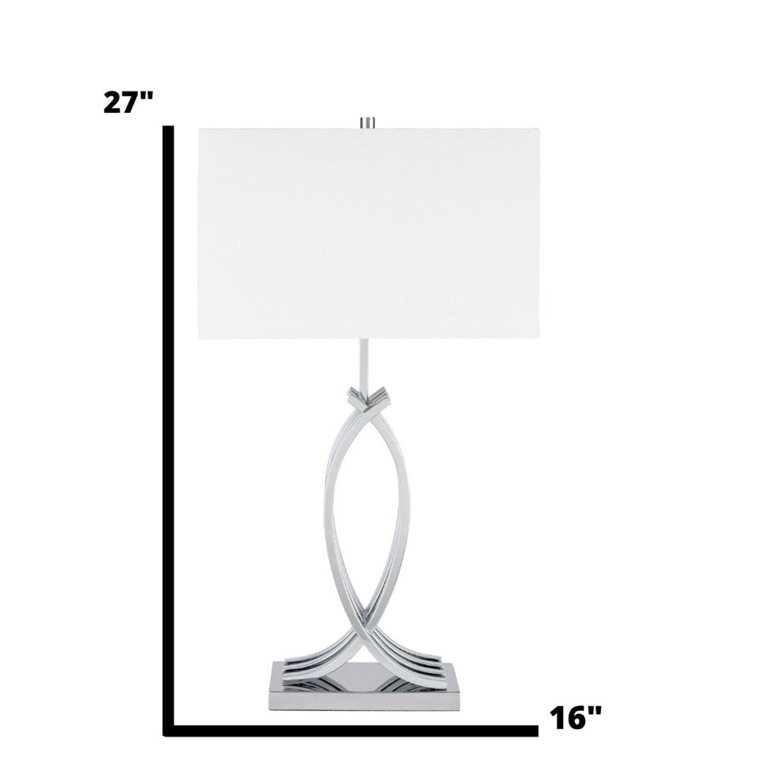 Unity in Chrome Table Lamp // 1 Light // USB Charger - Home Elegance USA