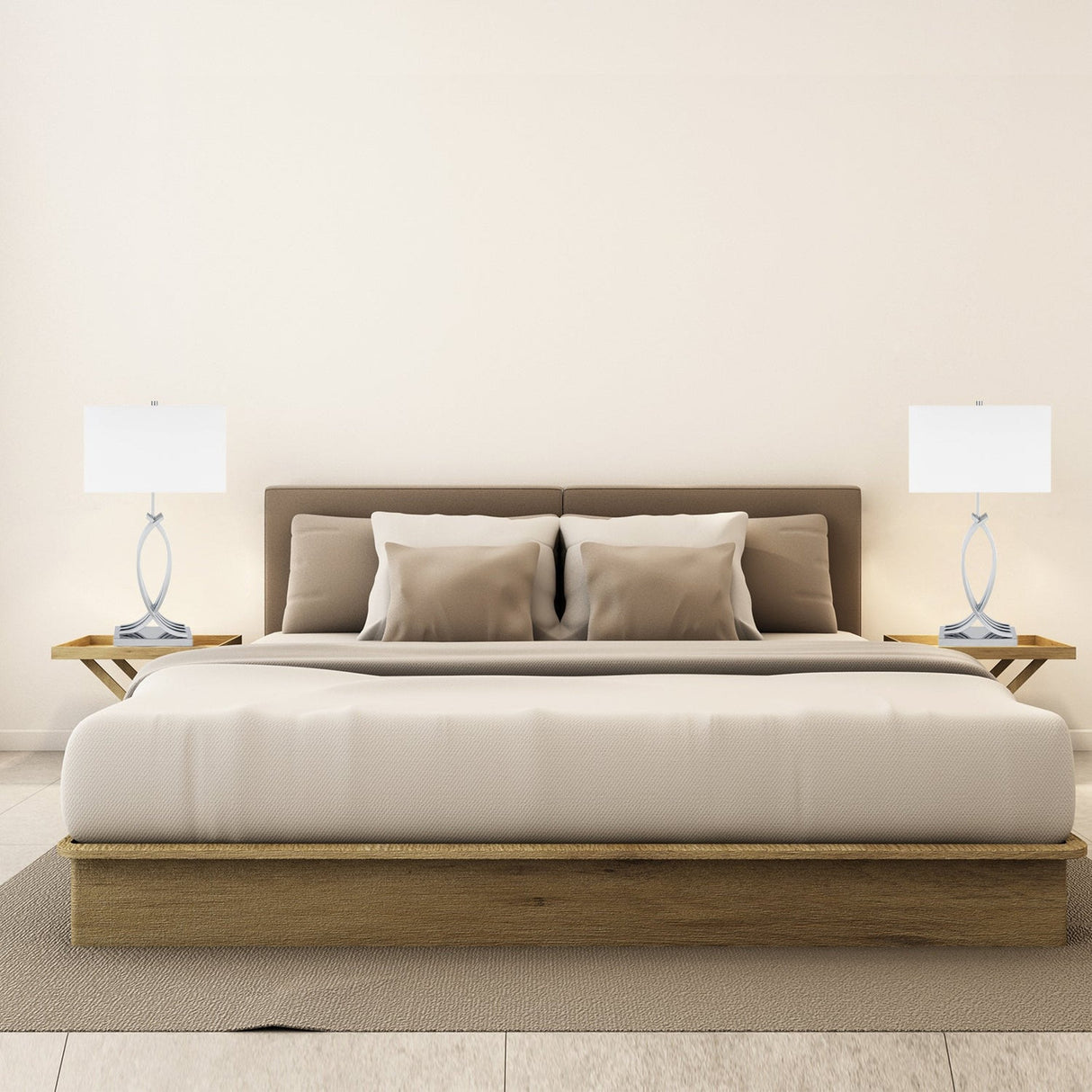Unity in Chrome Table Lamp // 1 Light // USB Charger - Home Elegance USA