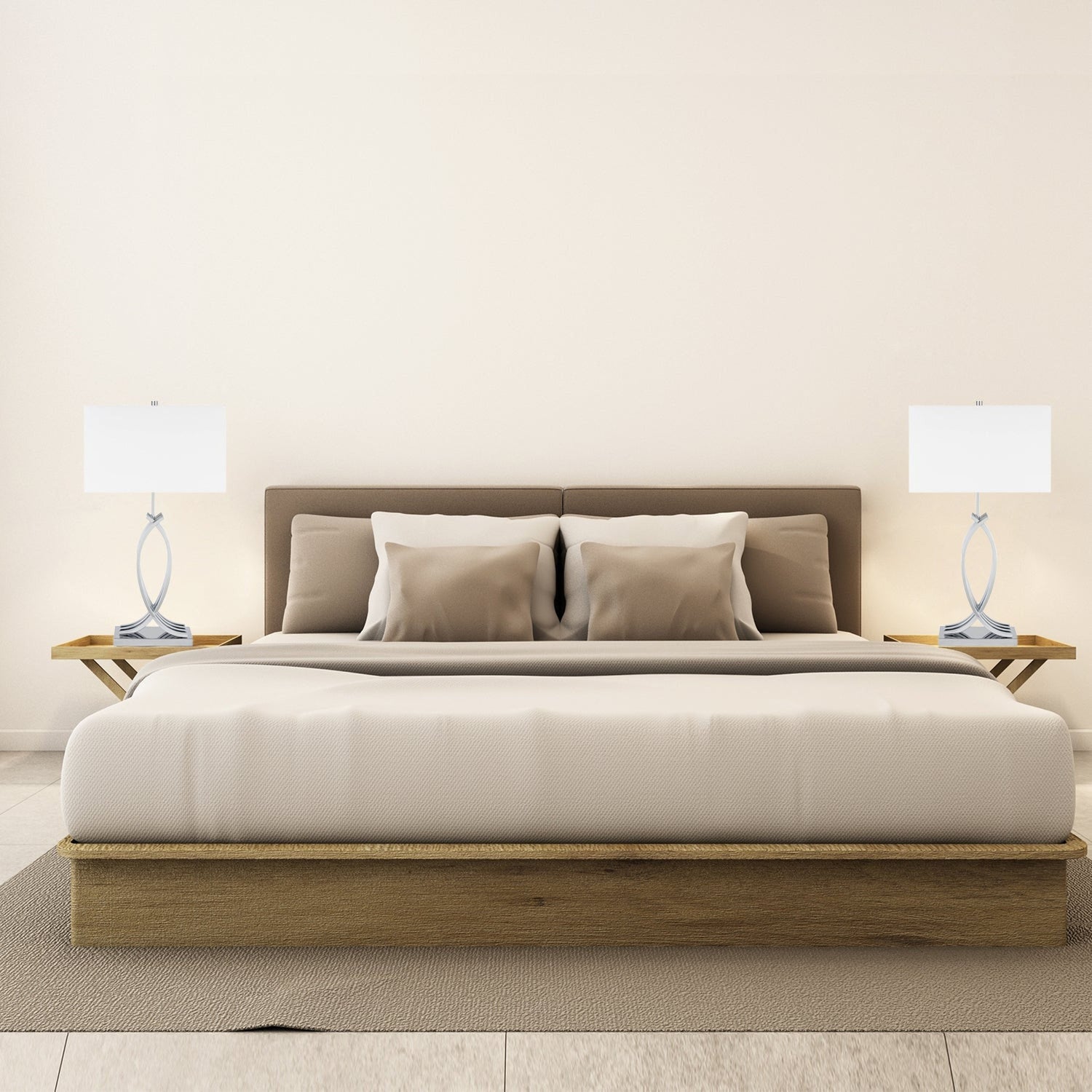 Unity in Chrome Table Lamp // 1 Light // USB Charger - Home Elegance USA