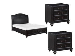 Herman 3 Piece Eastern King Bedroom Set In Charcoal Brown 1420-1Ek*3 | Homelegance