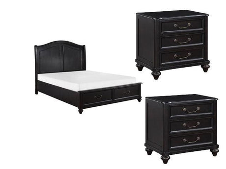 Homelegance - Herman 3 Piece Eastern King Bedroom Set In Charcoal Brown - 1420-1Ek*3