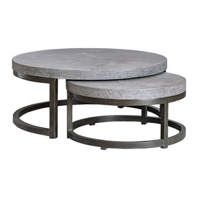 Aiyara Gray Nesting Tables - Set Of 2 | Uttermost | Home Elegance USA