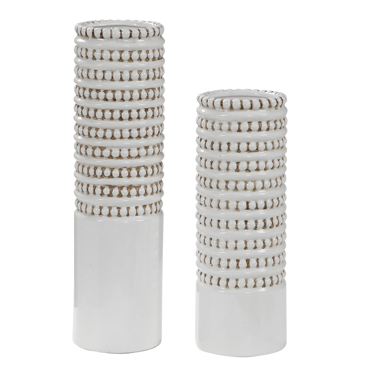 Uttermost Angelou White Vases - Set Of 2 - Home Elegance USA