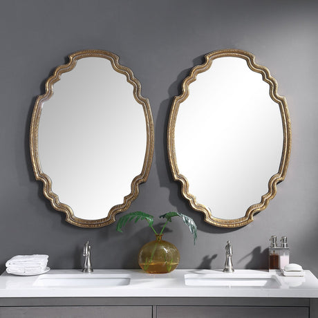 Uttermost Ariane Gold Oval Mirror - Home Elegance USA