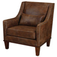 Uttermost Clay Leather Armchair - Home Elegance USA