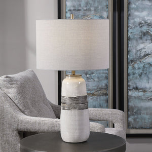 Uttermost Comanche White Crackle Table Lamp - Home Elegance USA