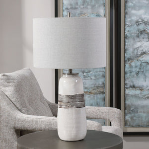 Uttermost Comanche White Crackle Table Lamp - Home Elegance USA