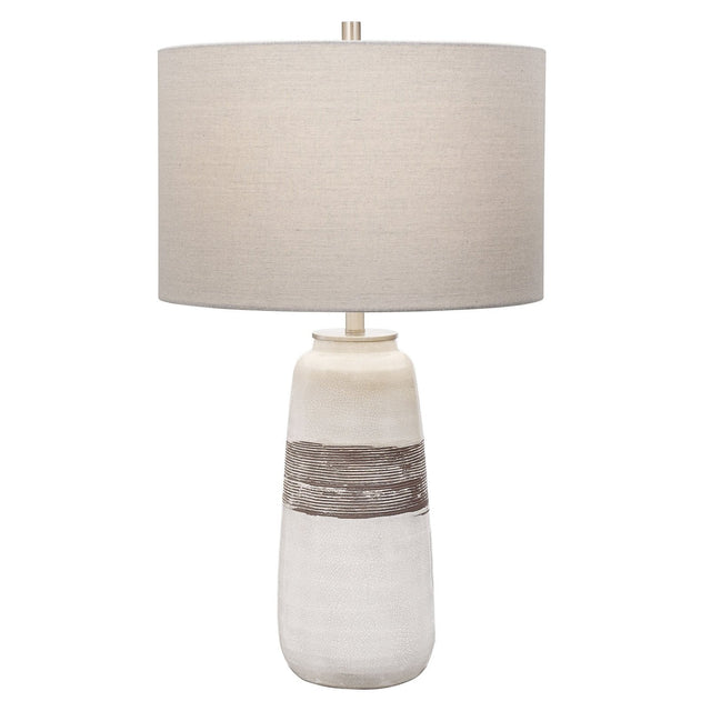 Uttermost Comanche White Crackle Table Lamp - Home Elegance USA