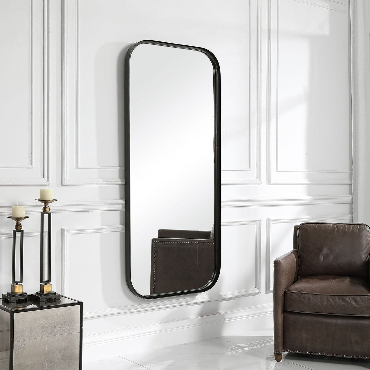 Uttermost Concord Black Tall Iron Mirror - Home Elegance USA