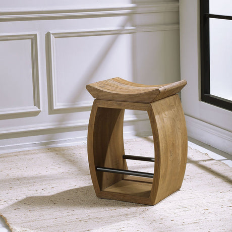 Uttermost Connor Modern Wood Counter Stool - Home Elegance USA