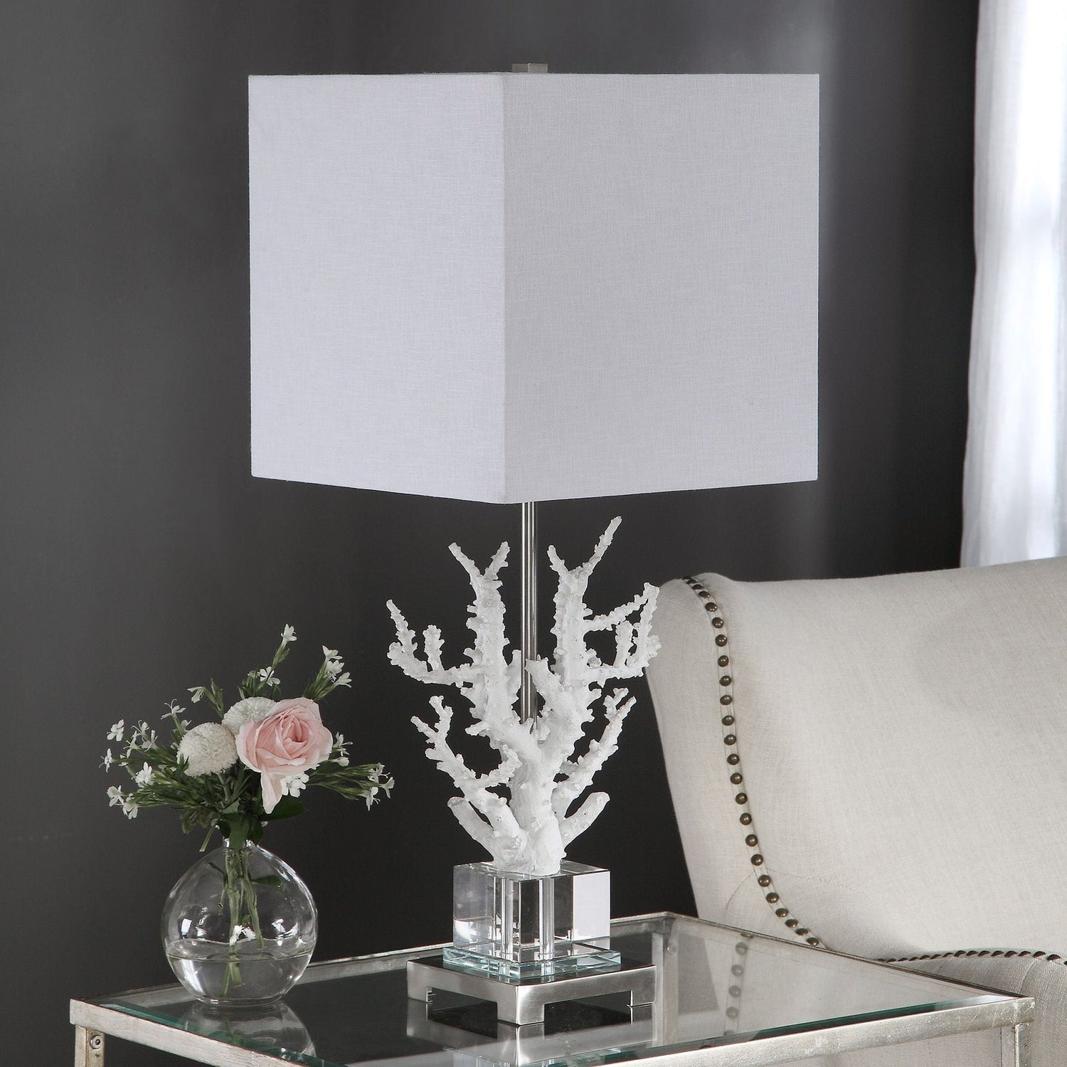 Uttermost Corallo White Coral Table Lamp - Home Elegance USA