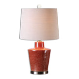 Uttermost Cornell Brick Red Table Lamp - Home Elegance USA