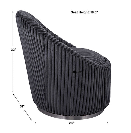 Crue Swivel Chair | Uttermost | Home Elegance USA