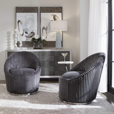 Crue Swivel Chair | Uttermost | Home Elegance USA