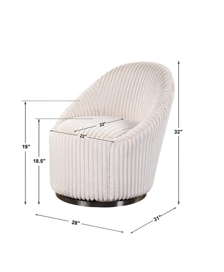 Crue Swivel Chair | Uttermost | Home Elegance USA