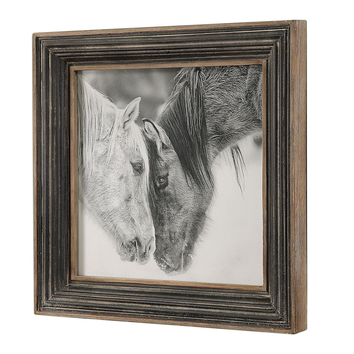 Uttermost Custom Black And White Horses Print - Home Elegance USA