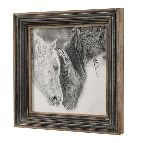 Uttermost Custom Black And White Horses Print - Home Elegance USA