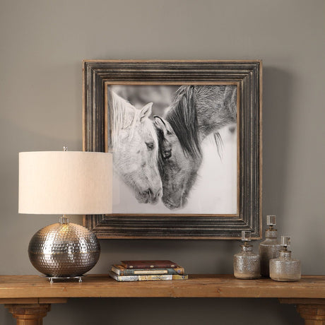 Uttermost Custom Black And White Horses Print - Home Elegance USA