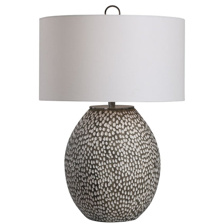 Uttermost Cyprien Gray White Table Lamp - Home Elegance USA