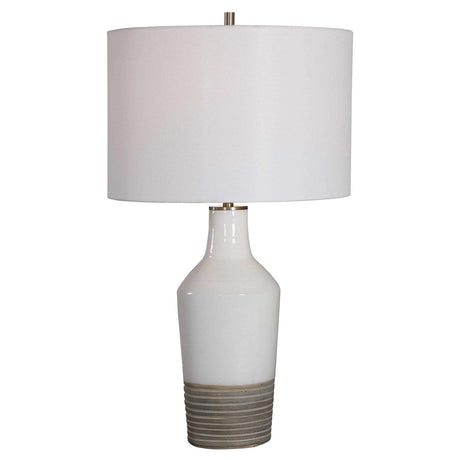 Uttermost Dakota White Crackle Table Lamp - Home Elegance USA