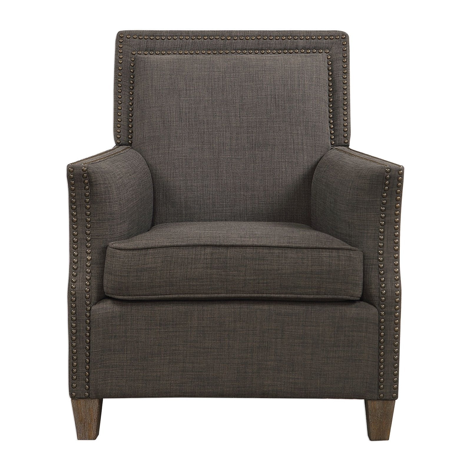 Uttermost Darick Charcoal Armchair - Home Elegance USA