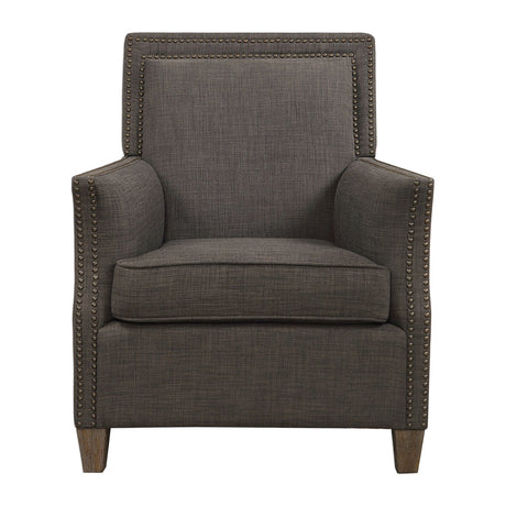 Uttermost Darick Charcoal Armchair - Home Elegance USA