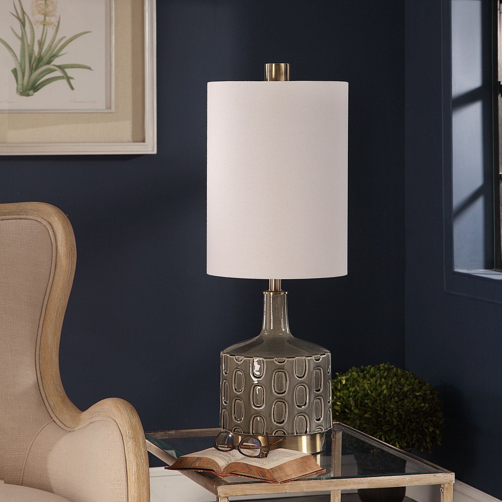 Uttermost Darrin Gray Table Lamp - Home Elegance USA