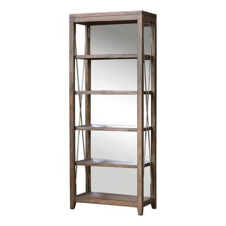 Delancey Weathered Oak Etagere | Uttermost | Home Elegance USA