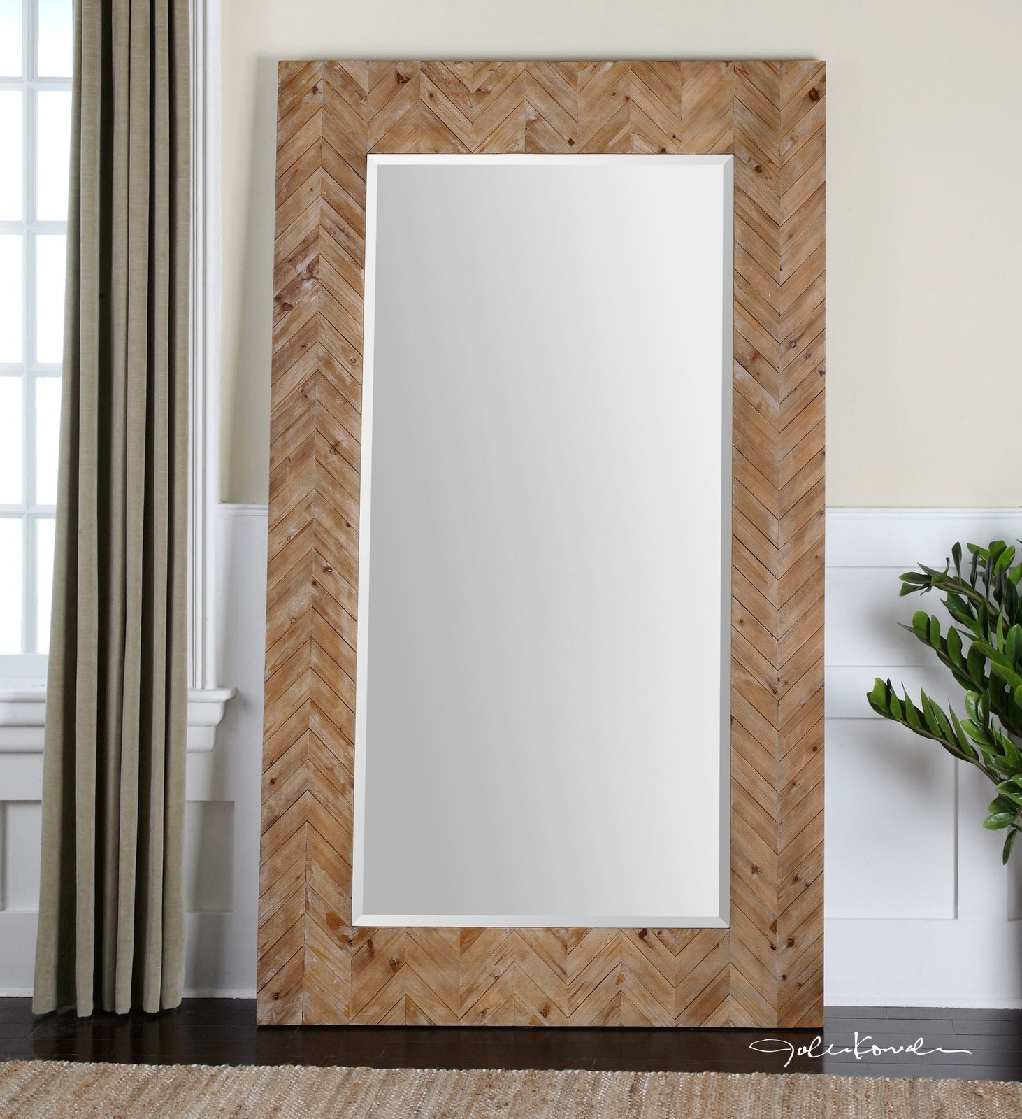 Demetria Oversized Wooden Mirror | Uttermost | Home Elegance USA