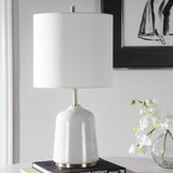 Uttermost Eloise White Marble Table Lamp - Home Elegance USA