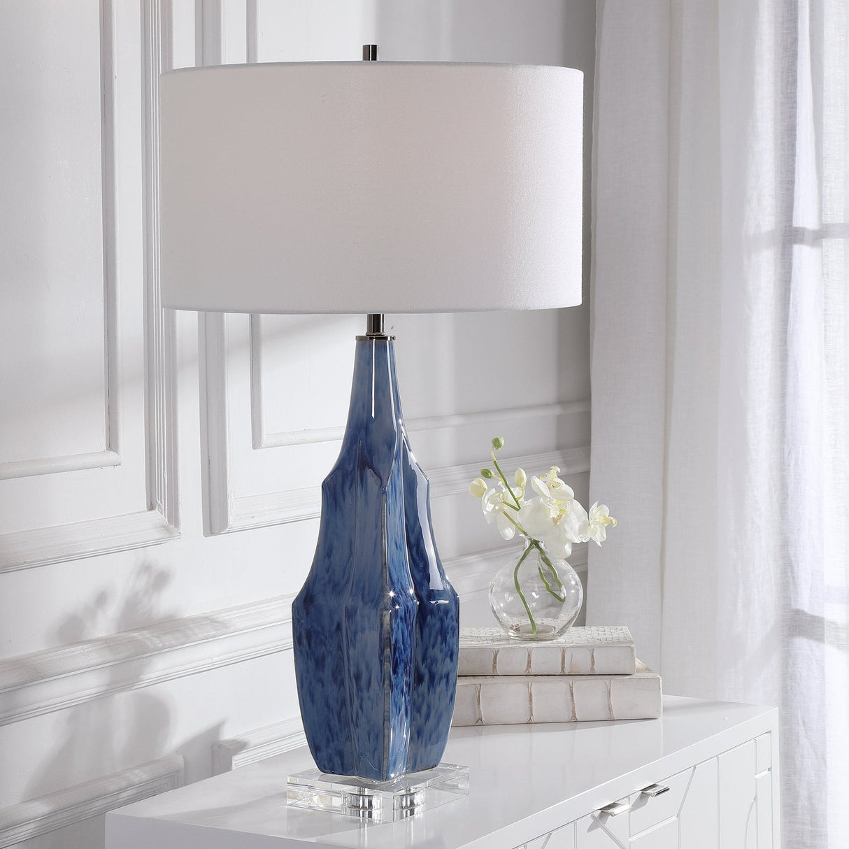 Uttermost Everard Blue Table Lamp - Home Elegance USA