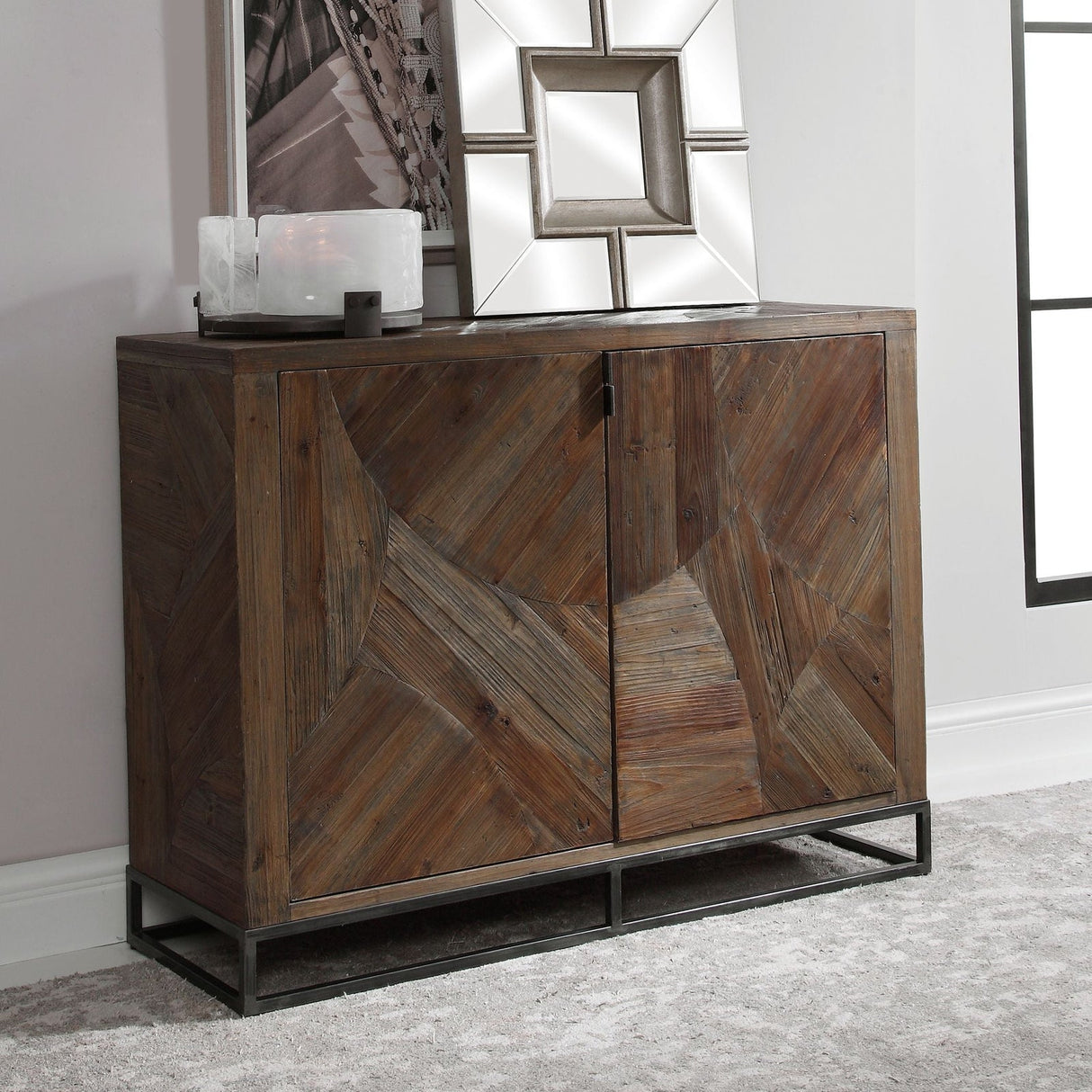 Uttermost Evros Reclaimed Wood 2 Door Cabinet - Home Elegance USA