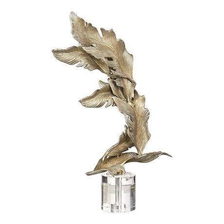 Uttermost Fall Leaves Champagne Sculpture - Home Elegance USA