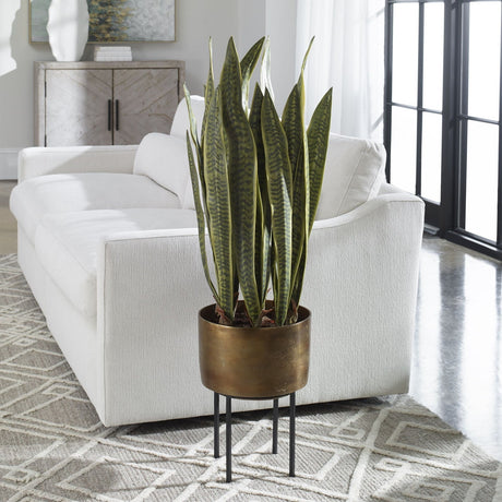 Uttermost Fasita Brass Planter 2 Cartons - Home Elegance USA