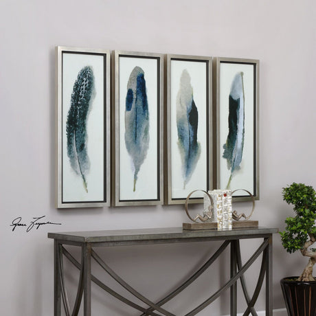 Uttermost Feathered Beauty Prints - Set Of 4 - Home Elegance USA