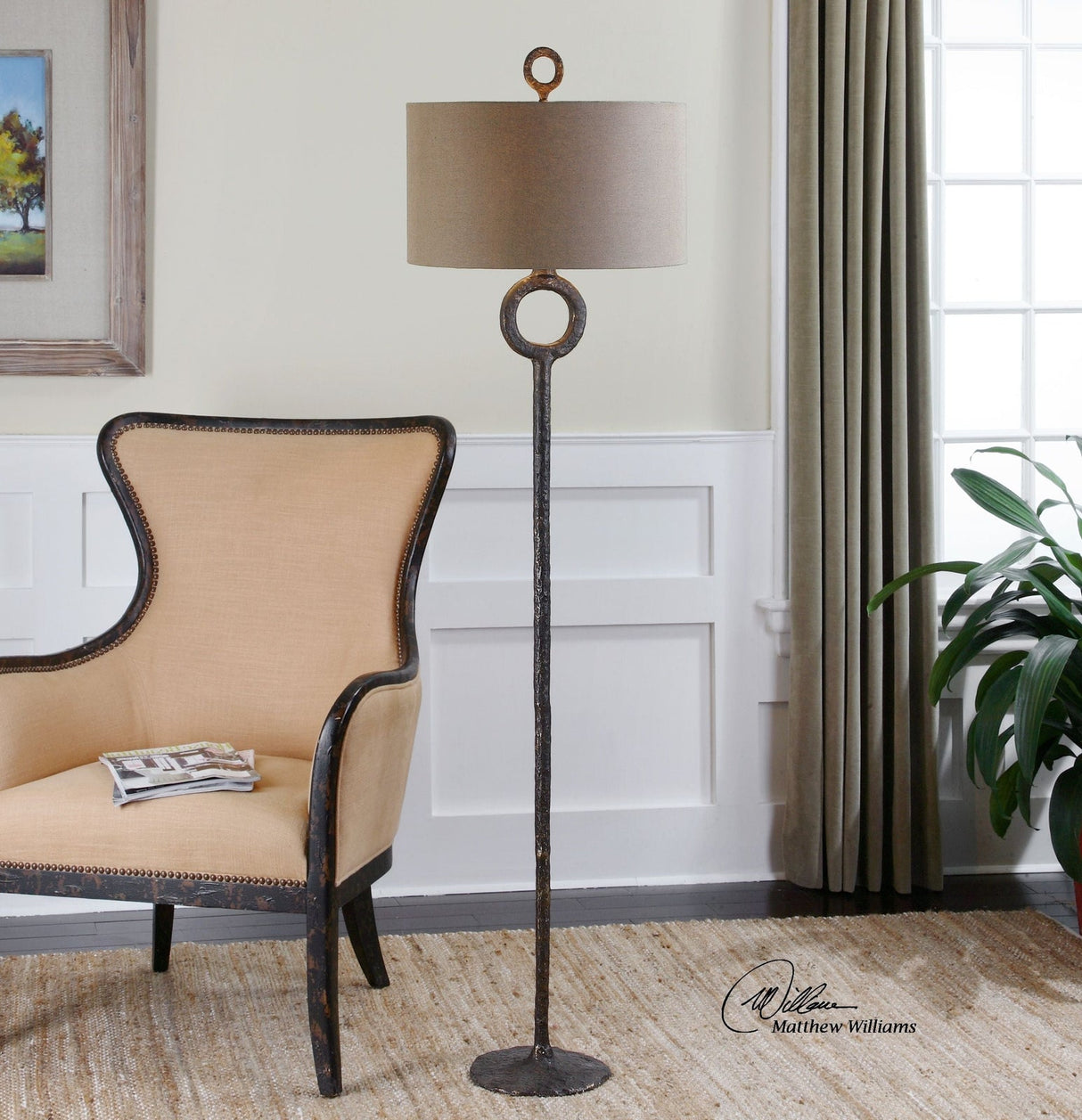 Uttermost Ferro Cast Iron Floor Lamp - Home Elegance USA