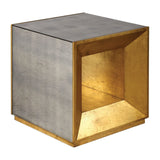 Uttermost Flair Gold Cube Table - Home Elegance USA