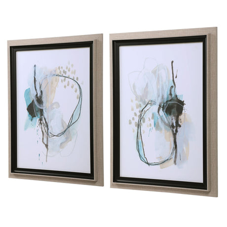 Uttermost Force Reaction Abstract Prints - Set Of 2 - Home Elegance USA