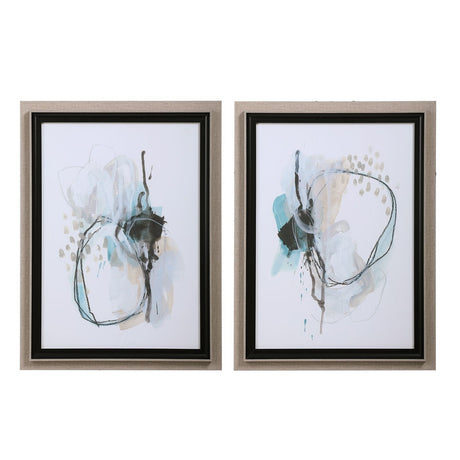 Uttermost Force Reaction Abstract Prints - Set Of 2 - Home Elegance USA