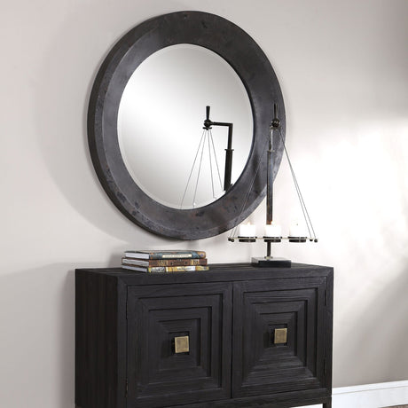 Uttermost Frazier Round Industrial Mirror - Home Elegance USA