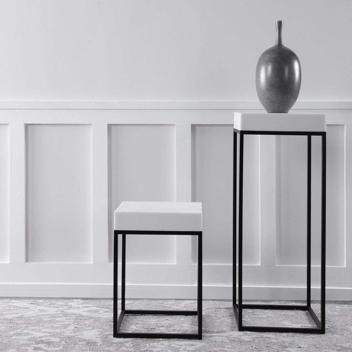 Uttermost Gambia Marble Plant Stand - Home Elegance USA